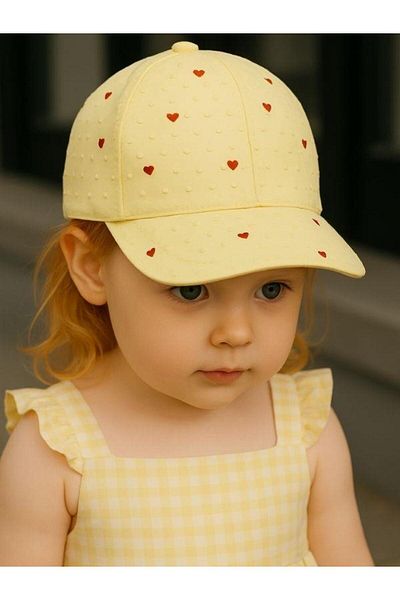 Zekids Girl's Heart Patterned Cap Hat for 1-3 Years Old