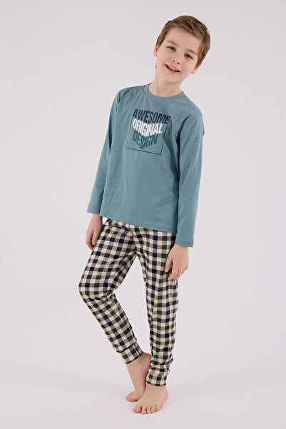 Arnetta Erkek Çocuk Yeşil Pijama Takımı