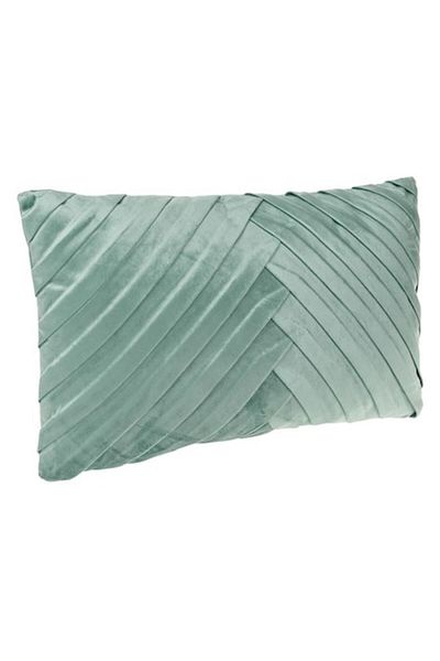 OEM Pernă decorativă de iarnă din catifea verde mentă cu design în relief