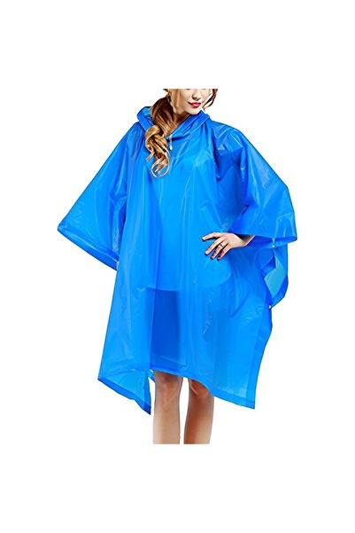 Flippy Raincoat, Flippy, for Adults, EVA, Poncho Type, Waterproof, Windproof, Side Snaps, 160 g, Blue