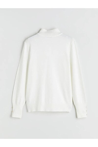 LC Waikiki LCWAIKIKI Pulover de tricotaj pentru femei cu guler ridicat clasic (W5)