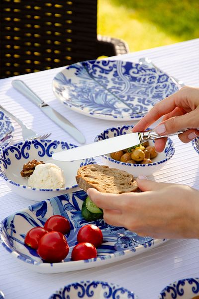 Le murano Bleu 14 Piece Breakfast Set for 6 People