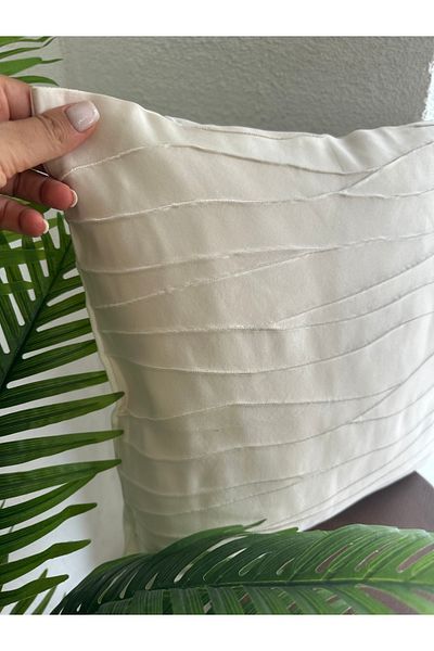 Decamor home Husă de pernă cu model în relief de culoare crem