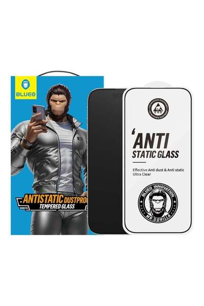 BLUEO Film for iPhone 15 / 16, Tempered Glass, Ultra HD, Anti-Static HD Glass, Transparent