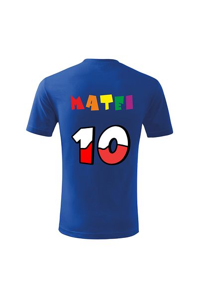 Malfini Tricou personalizat, "Numberblocks - Happy Birthday ", 10 ani