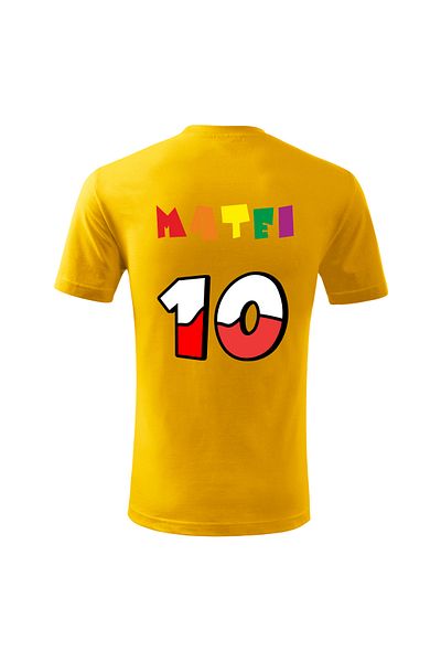 Malfini Tricou personalizat, "Numberblocks - Happy Birthday ", 10 ani