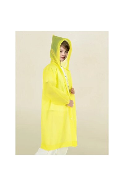 Flippy Kids Rain Poncho, 100-145 cm, EVA Waterproof, Snap Closure, Yellow