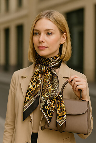 VİZYON %100 İpek Tivil Eşarp