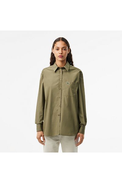 Lacoste Oversized Fit Cotton Poplin Shirt - CF7706-00-BMY
