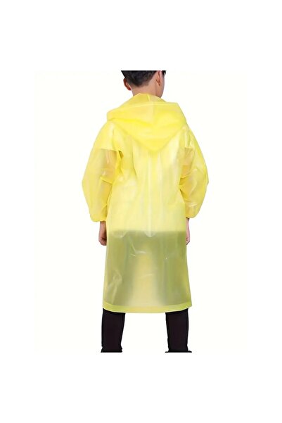 Flippy Kids Rain Poncho, 100-145 cm, EVA Waterproof, Snap Closure, Yellow