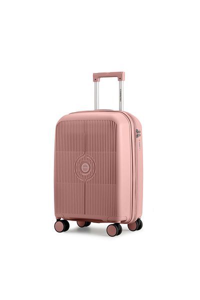 CABIN PRO Trolley Bag - Expandable Polypropylene Hard Shell Luggage - Spinner Wheels - Rose Gold