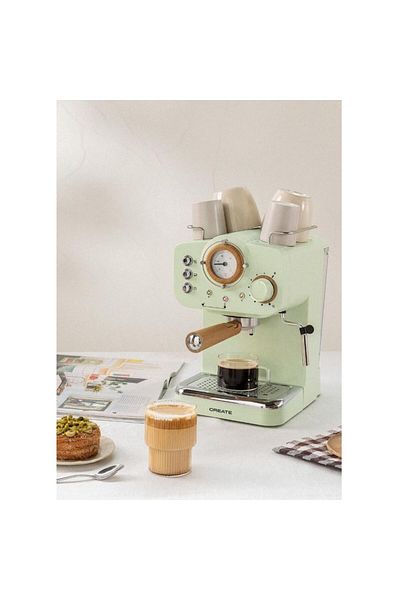 Create Espressor manual retro, CREATE, Thera Retro, verde pastel