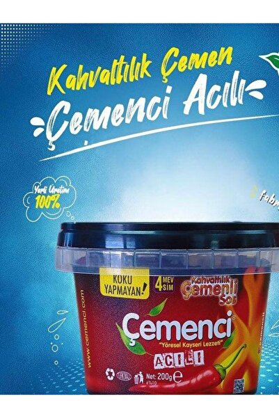 Çemenci Gurme Kahvaltılık Acılı Çemen – 10 adet x 200 gr | Koku Yapmayan | Katkısız & Koruyucusuz