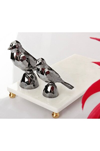 NARİBA Dekoratif 2'li Kuş Obje Biblo