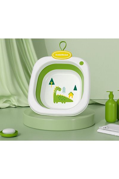 Flippy Lavoar pliabil, model animat, PP+TPE, 32x29x10 cm, verde