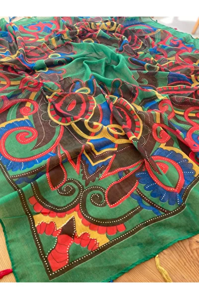 Bohemian Ethnic 110 X 110 cm Pareo Scarf Shawl Paisley 1757089