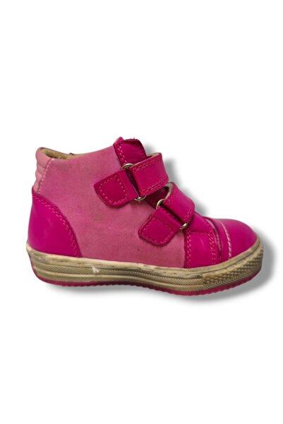 ÖZPINARCI 3080-20 Yıldızlı 2 Cırtlı Kız Çocuk Bot Fuşya Pembe 21-25