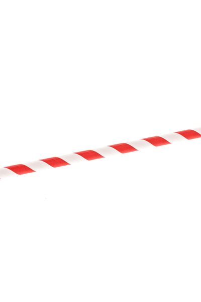 Paper Straws Paper Straws, white with red stripes, 100pcs/set, 197 x 6mm