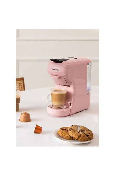Create Espressor automat retro 3 în 1, CREATE, Potts, roz pastel