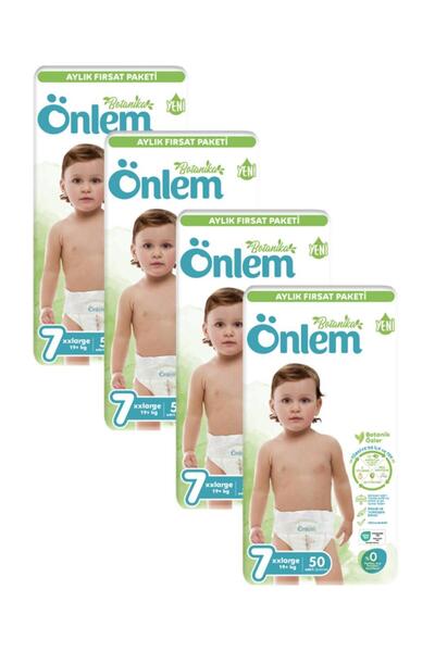 ÖNLEM Botanika 7 Numara Bebek Bezi xxLarge 19+ Kg 50 li X 4 Adet