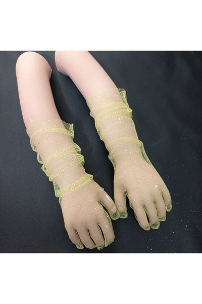 Qrsln Miva Sparkling Tulle Long Children's Gloves
