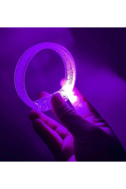 Leyaton LWLHMRS-IEG ieg™ Mor Led Işıklı Baskı Yapılabilen Pilli Bileklik Bile...