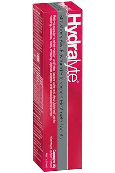 HYDRALYTE Effervescent Electrolyte Tablets by - Strawberry Kiwi Flavor (20 Doses)