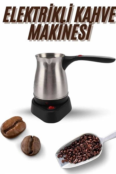RBY Electric Coffee Pot 800 Watt Stainless Steel Turkish Coffee Machine with Handle