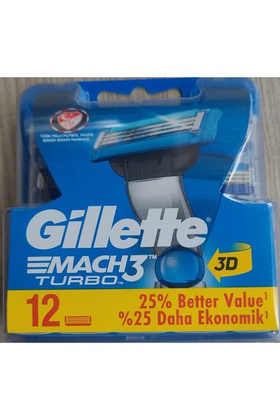 Gillette Mach3 Turbo 3D 12 Li