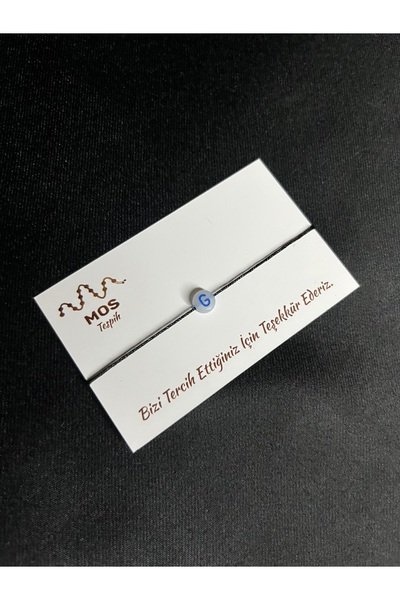 Mos Tespih Letter g Adjustable Drawstring Lucky Bracelet
