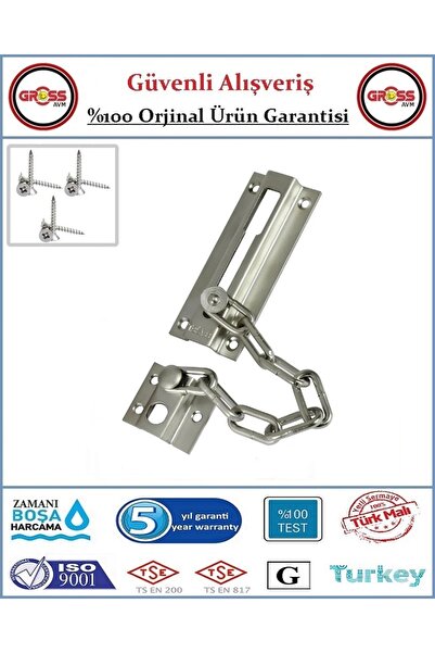 Beşel Çelik Kapı Emniyet Zinciri - Sürgülü Kapı Zinciri