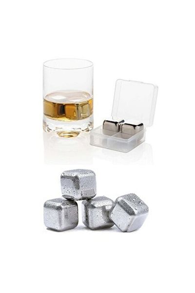 Tahtakale Dünyası 4 Steel Cooling Ice Cube Metal Ice Stones Cubes