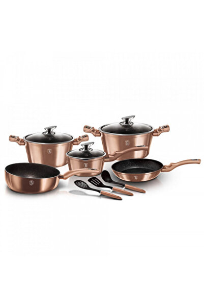 Berlinger Haus Set oale si tigai marmorate (11 piese) din aluminiu forjat Ros...