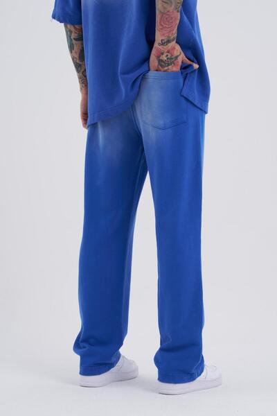 Machinist Ανδρικό ειδικό πλενόμενο φαρδύ μπλε παντελόνι