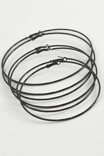 Eco Lounge Dotted Metal Hoop Earrings 6 Pieces
