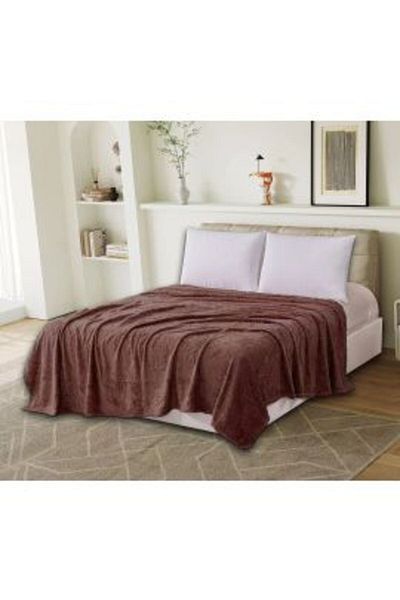 Ralex Cocolino UNI Blanket for double bed 200 x 230 cm, butterfly design, Brown
