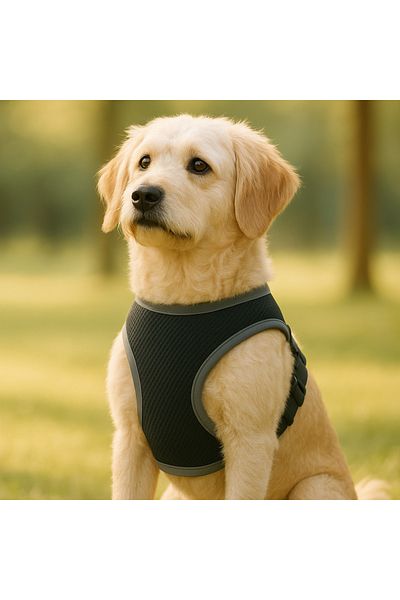 BEYLİNİ S-M-L Washable Mesh Mesh Chest Harness Breathable Anti-Sweat Durable Clip-On Velcro Leash