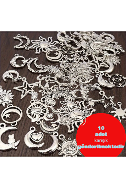 Feron accessories 10’lU Karışık Renkli Charm Kolye Ucu Seti