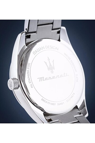 maserati watch ATTRAZIONE 43MM 3H BLACK DIAL BR SS R8853151007