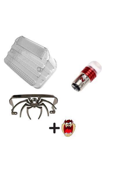 GMS Cg Çita Şeffaf stop camı+Örümcek+Stop çakar Ampülü kırmızı +hdiye tzmnya sticker