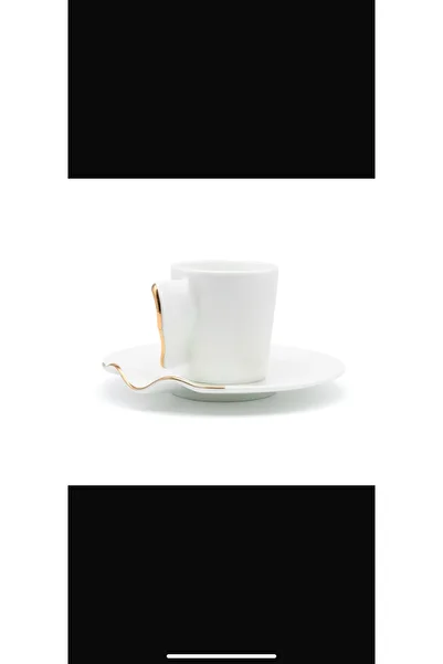 camart Collection Kaffa Gold 6 Person Tuk Coffee Cup Set Bone China