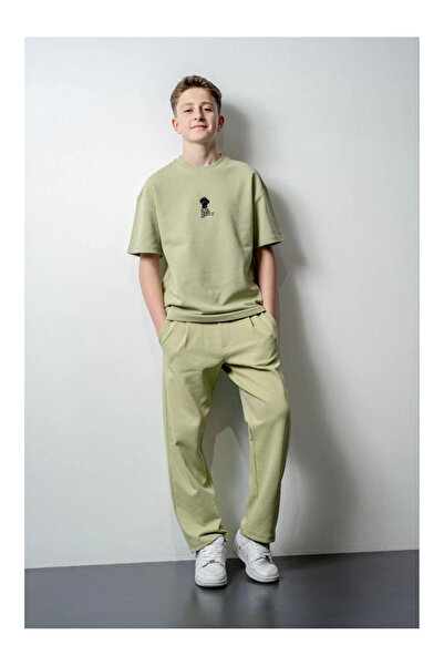 QUEEN KİDS تي شيرت للأولاد من كوين كيدز 7726 باللون الأخضر