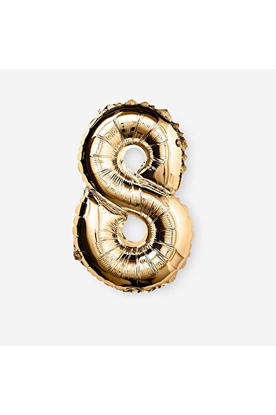 Flying Tiger Copenhagen 8 Numaralı Gold Folyo Balon