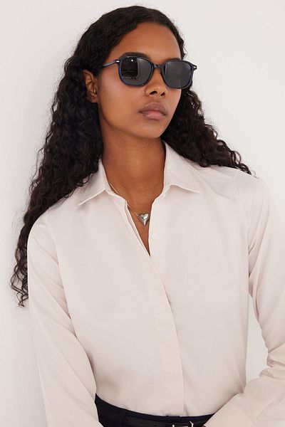 Tudors Women's Slim Fit Slim Fit Body Fitting Long Sleeve Hidden Button Detailed Stone Basic Shirt