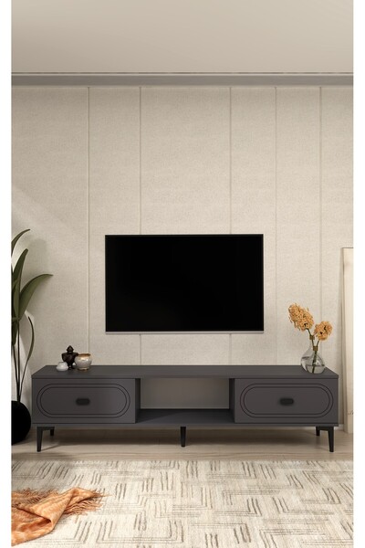 DEMONTE DECOR WENYDD TV SEHPASI ANTRASİT-ANTRASİT