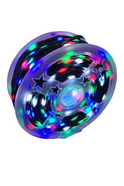 SDX Market Christmas Installation Type Linear Strip with 200 LEDs, 20 m, Multicolor, Dark Green Cable Color