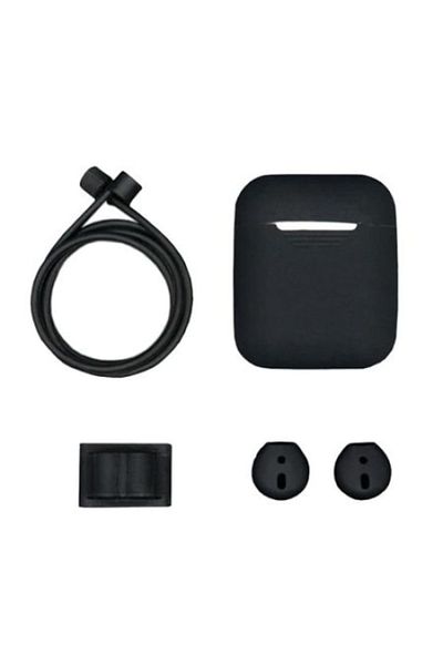 SOHO Set de 4 piese pentru AirPods, Negru