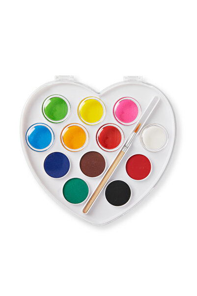 Flying Tiger Copenhagen Kalp Şeklinde 12'li Sulu Boya Seti