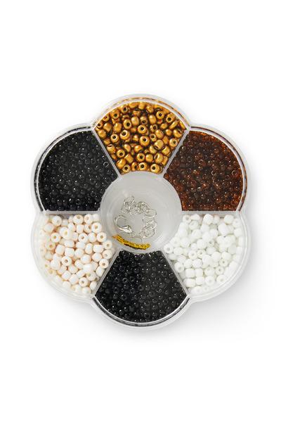 Flying Tiger Copenhagen Siyah Beyaz Cam Boncuk Seti