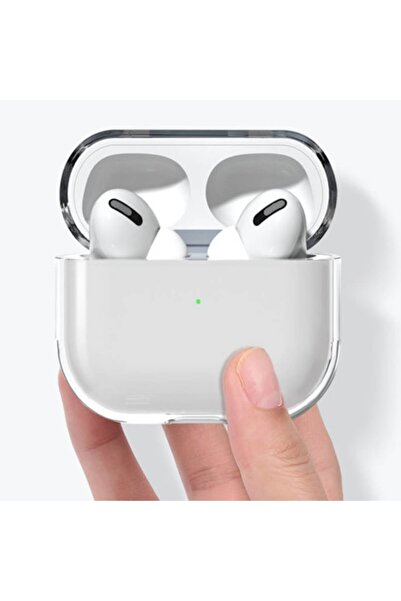SOHO Husa cu carabiniera compatibila cu Apple AirPods 3, material termoplastic, Transparent